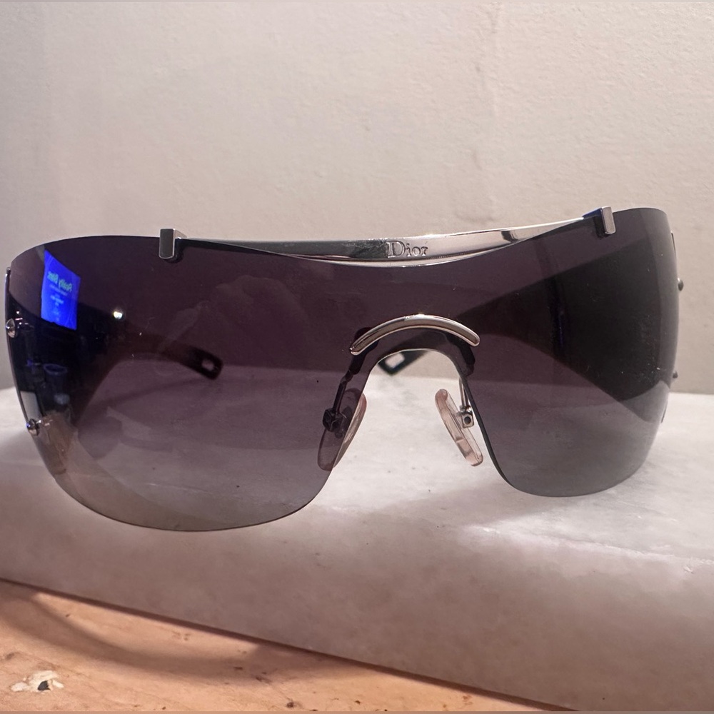 Christian Dior Diorito 2 RARE Vintage Y2K Rimless Shield Sunglasses